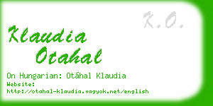 klaudia otahal business card